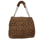 Handcrafted Brown Raffia Elegance Bag