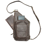 Handmade Brown Calfskin Crossbody Bag