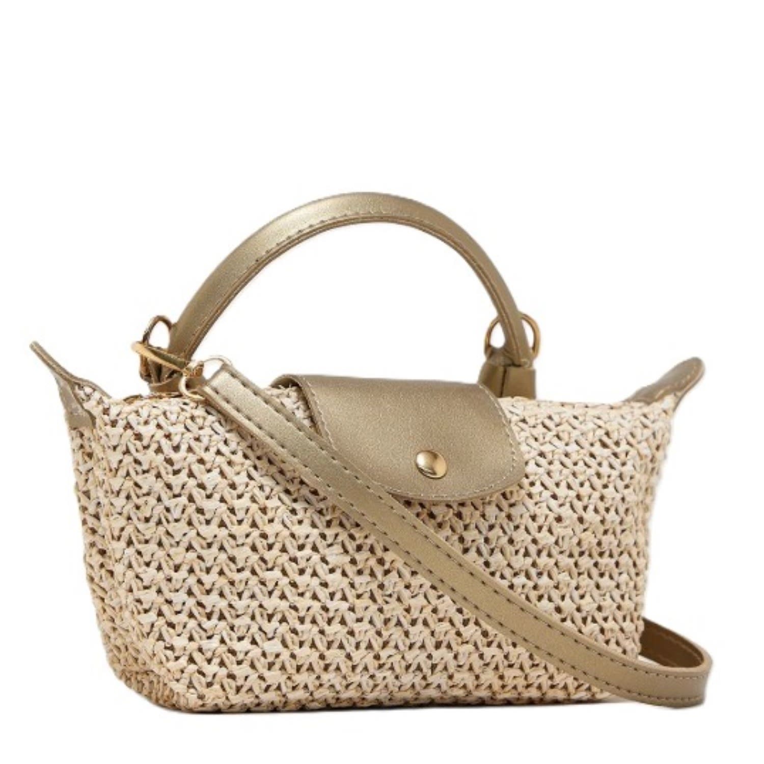 Mini Straw Natural Crossbody Bag Mini Straw Natural Crossbody Bag - Image 1