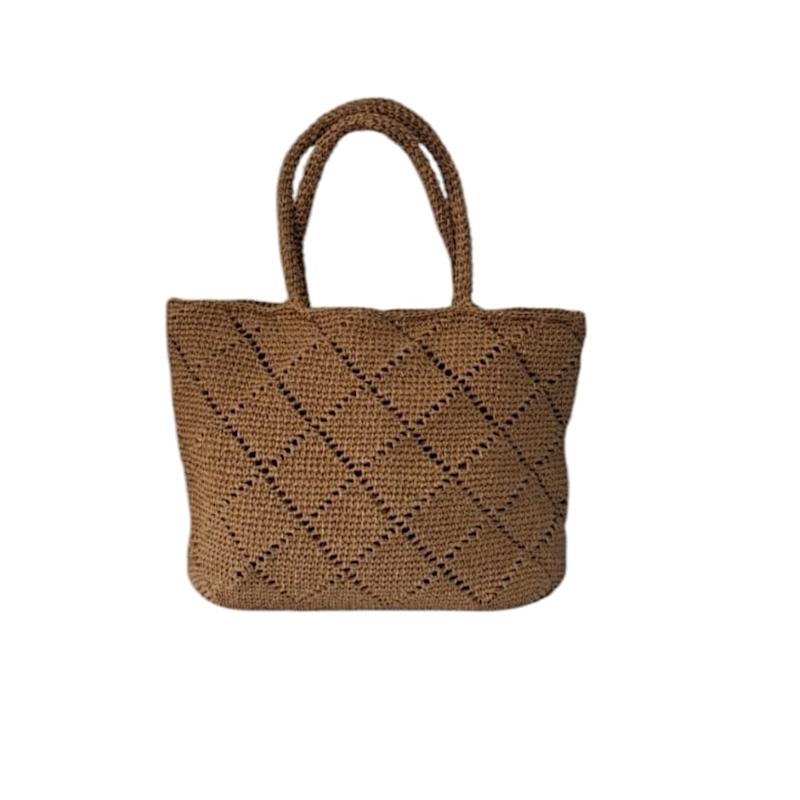 handcrafted-light-brown-raffia-moon-bag Handcrafted Light Brown Raffia Moon Bag - Image 1