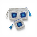 Handmade Crochet Clutch & Mini Pouch Set